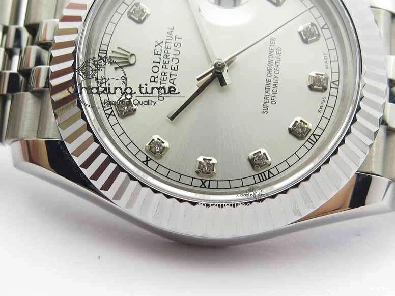 MiroTime 0428 DateJust II 41mm BP Maker Best Edition Silver Diamonds Dial On New Version Jubilee Bracelet A Reliable 3623
